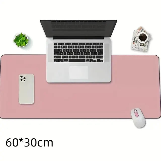 Large Waterproof PU Leather Desk Pad for Spills & Stains