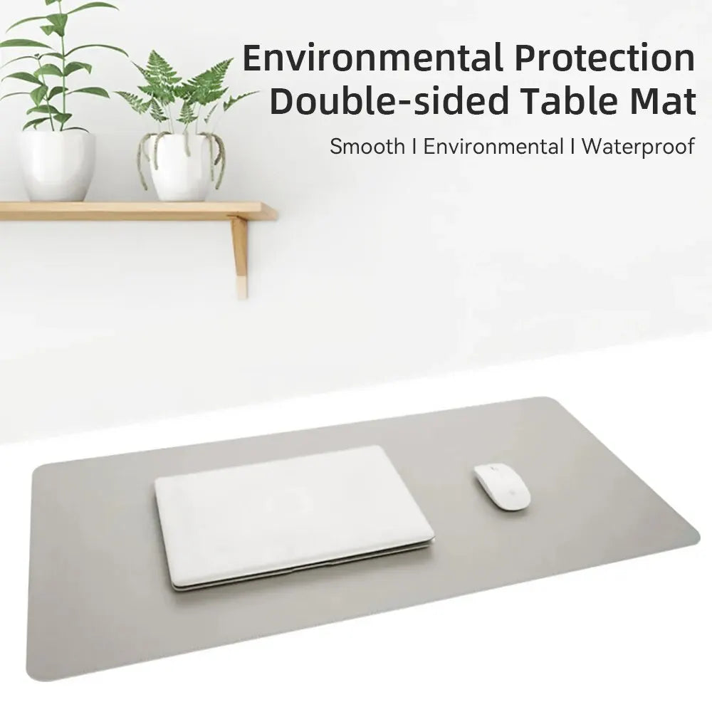 Large Waterproof PU Leather Desk Pad for Spills & Stains