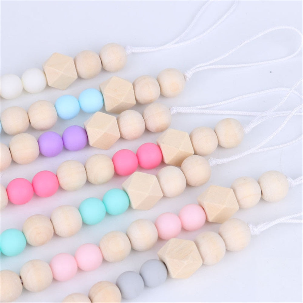 Wooden Pacifier Clip for Calmer, Easier Baby Outings