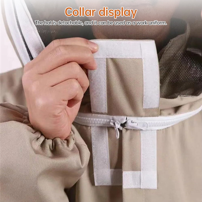 Full-Body Beekeeping Suit with Ventilated Mesh Veil