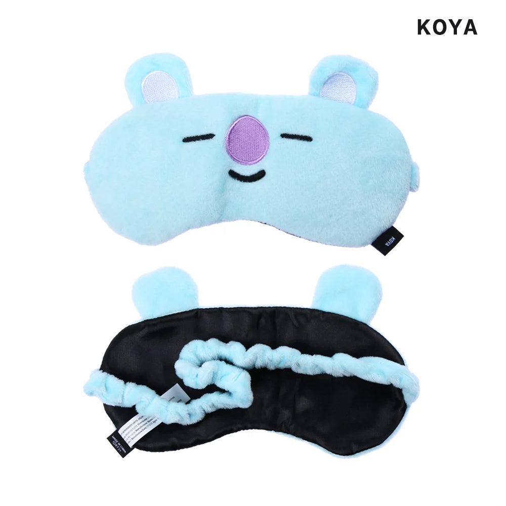 Cute BT21 Sleep Mask Set – 100% Blackout, Ultra Soft