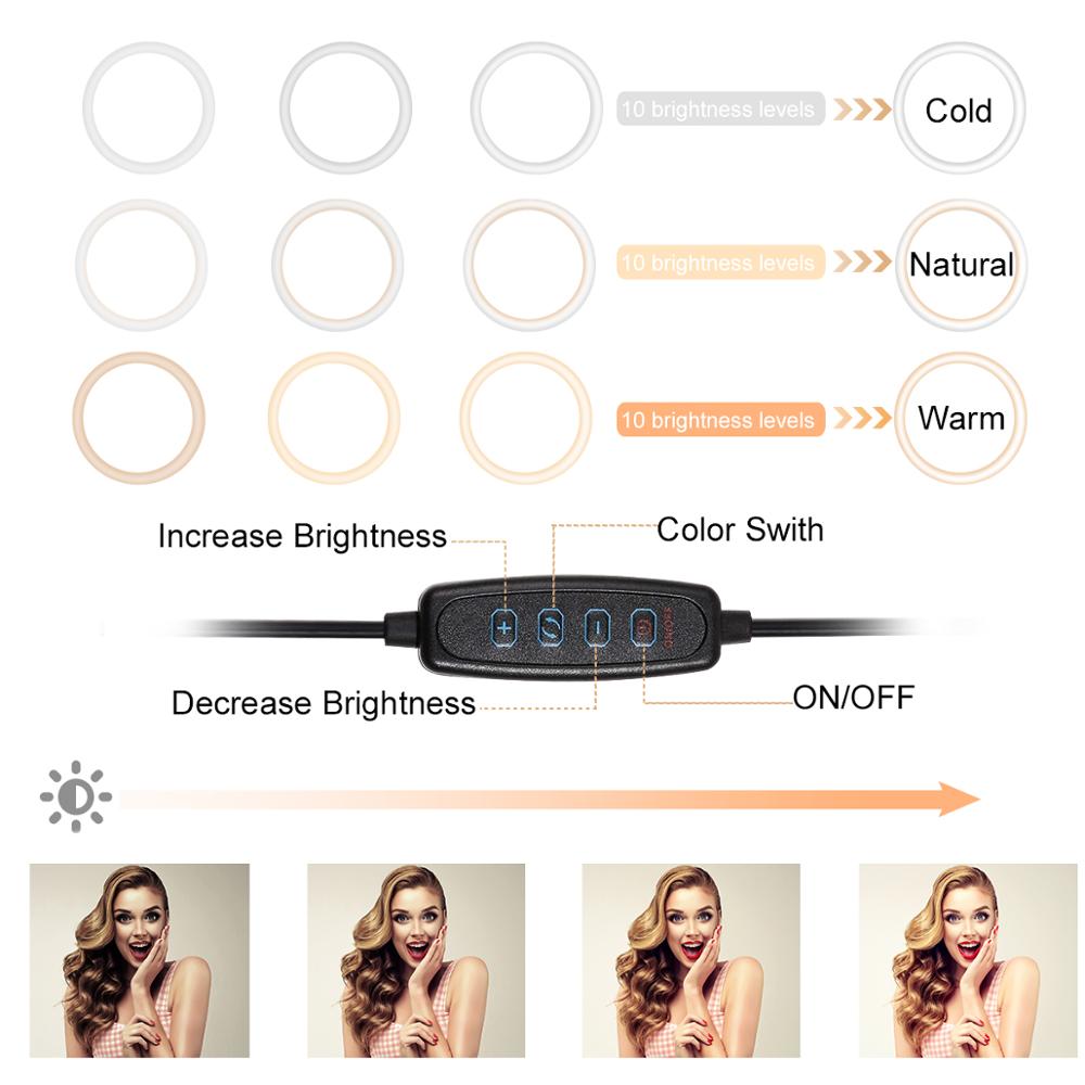 10 Inch LED Ring Light with Stand for Selfies & Video