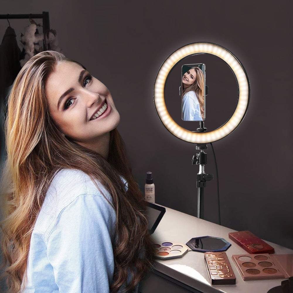 10 Inch LED Ring Light with Stand for Selfies & Video