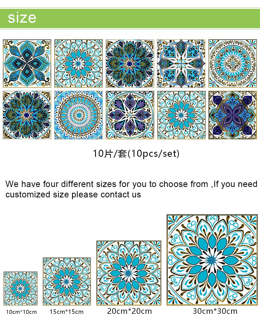 Mosaic Tile Stickers for Easy Peel-and-Stick Refresh