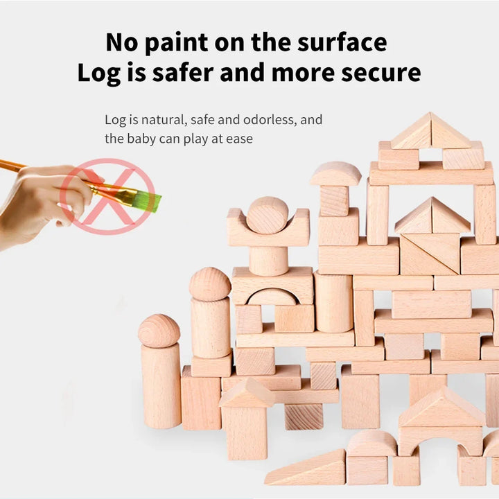 Wooden Building Blocks for Screen-Free Creative Play