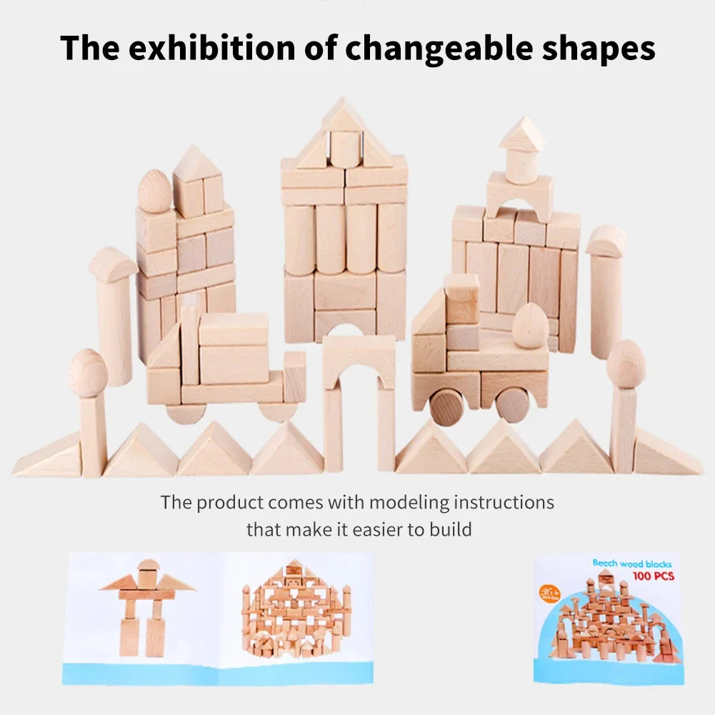 Wooden Building Blocks for Screen-Free Creative Play