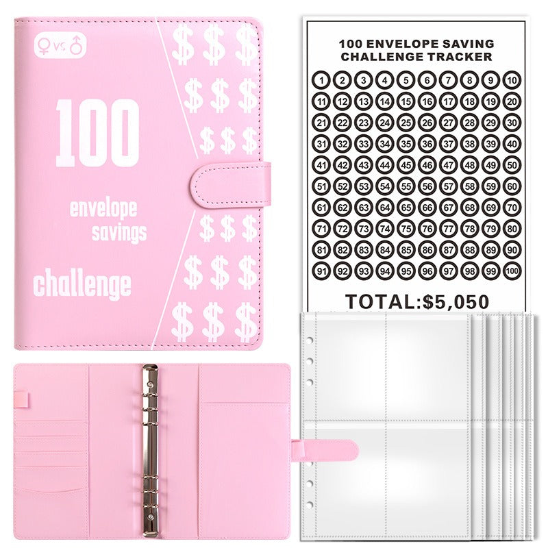 100 Envelope Savings Challenge Binder & Goal Tracker