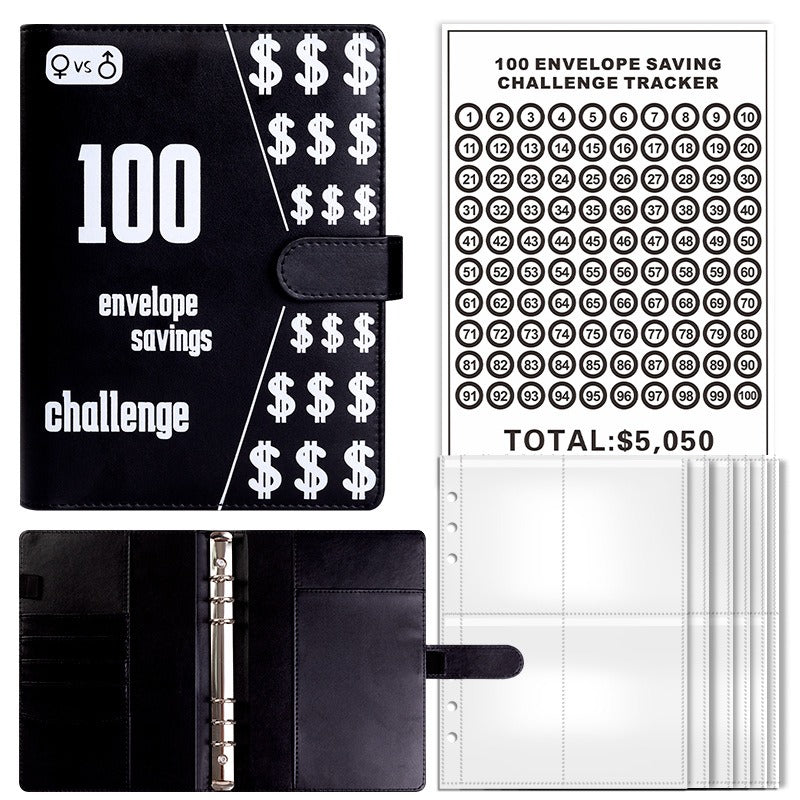 100 Envelope Savings Challenge Binder & Goal Tracker