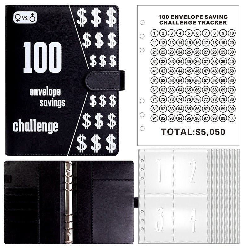 100 Envelope Savings Challenge Binder & Goal Tracker