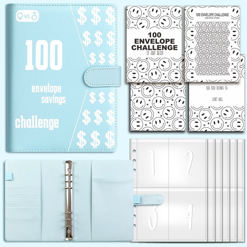 100 Envelope Savings Challenge Binder & Goal Tracker