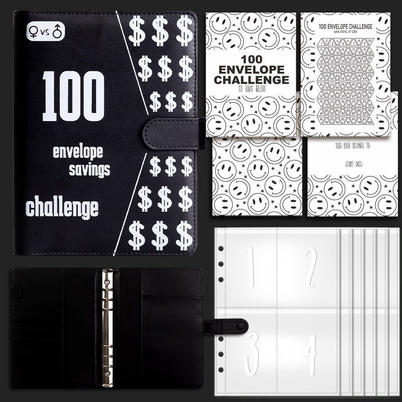 100 Envelope Savings Challenge Binder & Goal Tracker
