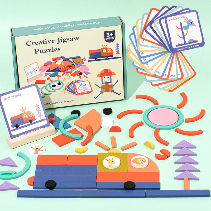 Geometric Puzzle Toy for Creative Screen-Free Play