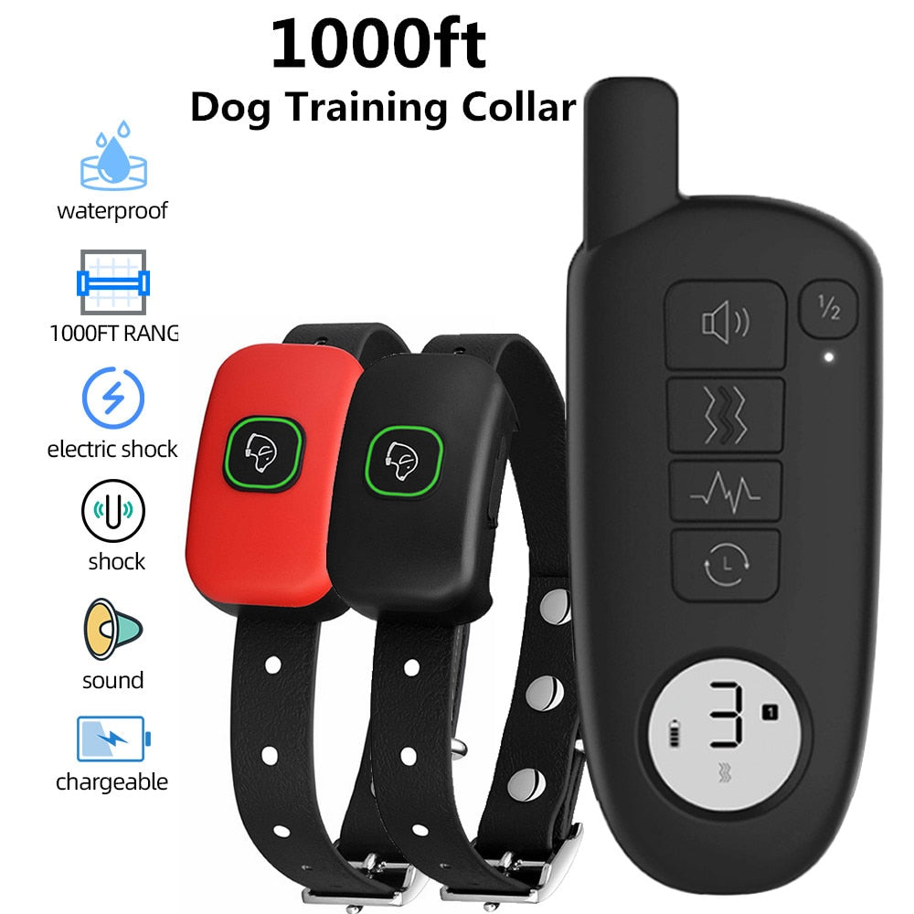 Dog Training Collar with 1000ft Remote & Vibration