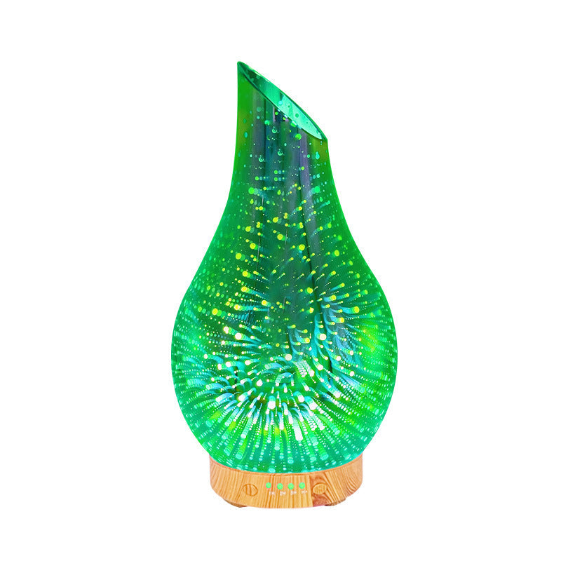 Fireworks Glass Essential Oil Diffuser with Night Light