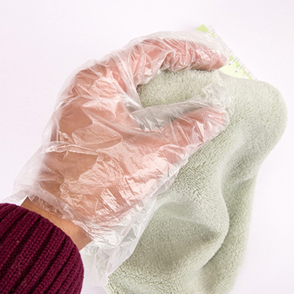 Disposable Plastic Gloves 100 Pack for Food Prep & BBQ