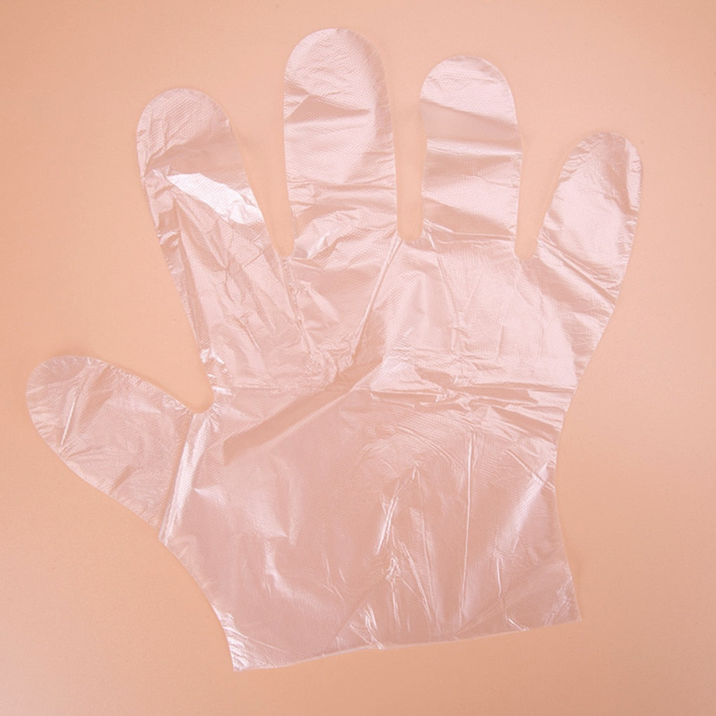Disposable Plastic Gloves 100 Pack for Food Prep & BBQ