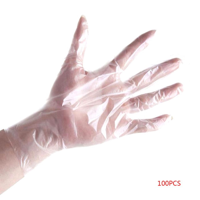Disposable Plastic Gloves 100 Pack for Food Prep & BBQ
