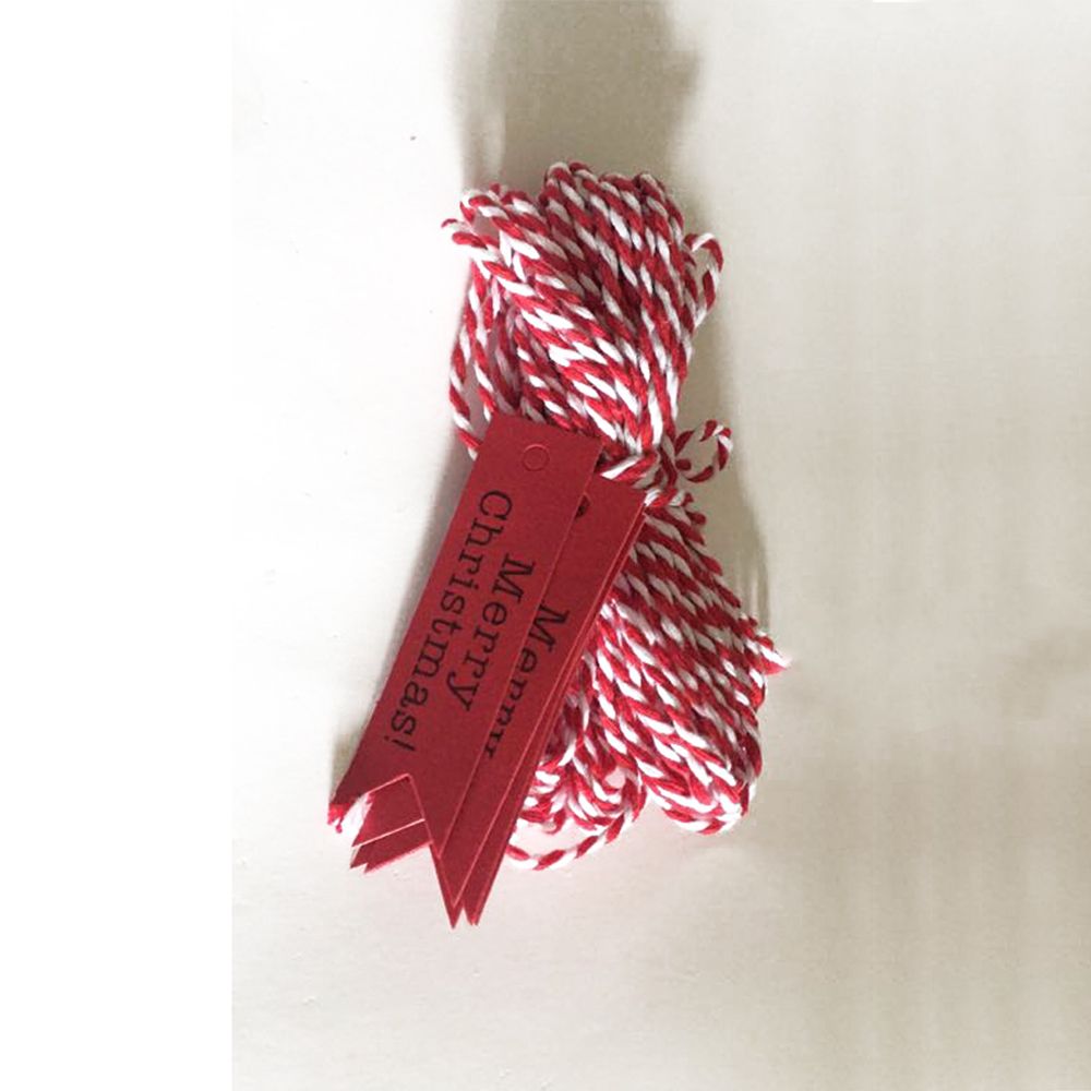 Christmas Gift Tags, 100PCS Kraft & Red Merry Christmas