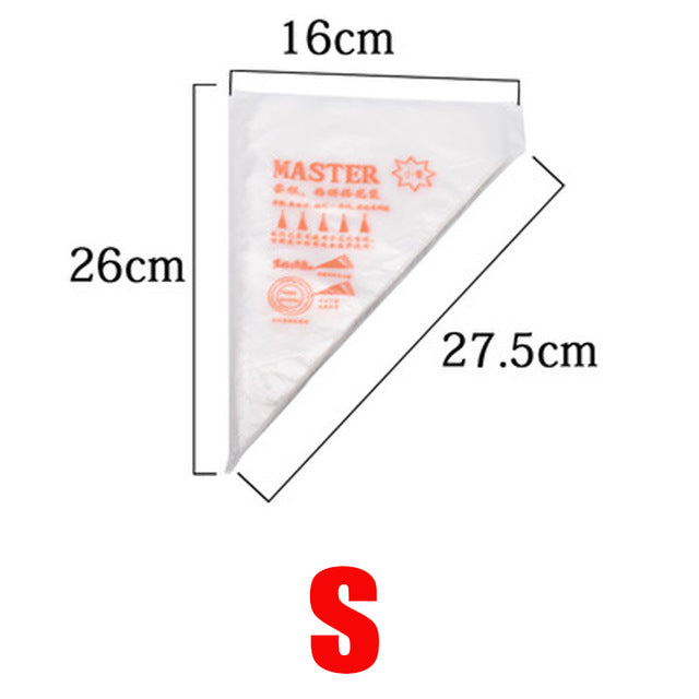 Disposable Piping Bags for Cake Decorating, 100 Pack