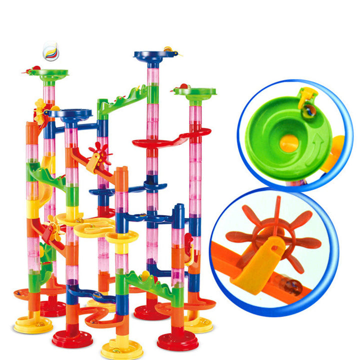 105-Piece DIY Marble Run Building Set for STEM Play