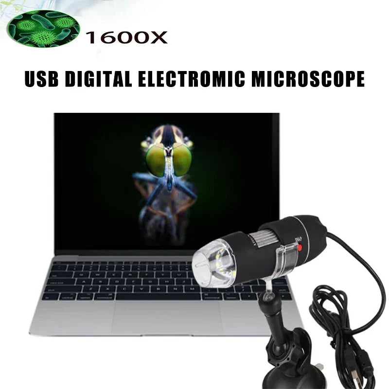 1080P USB Digital Microscope Camera with 8 LED Lights