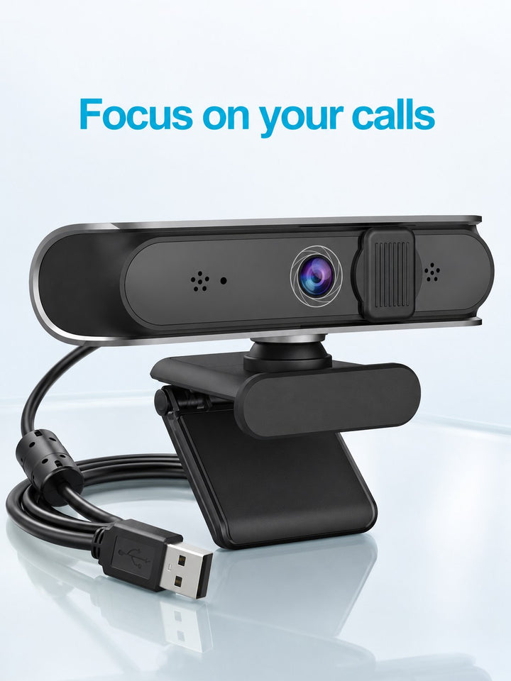 1080P Webcam with Autofocus & Mic for Video Calls