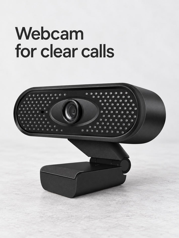 1080P Webcam With Noise-Reducing Mic for Clear Calls