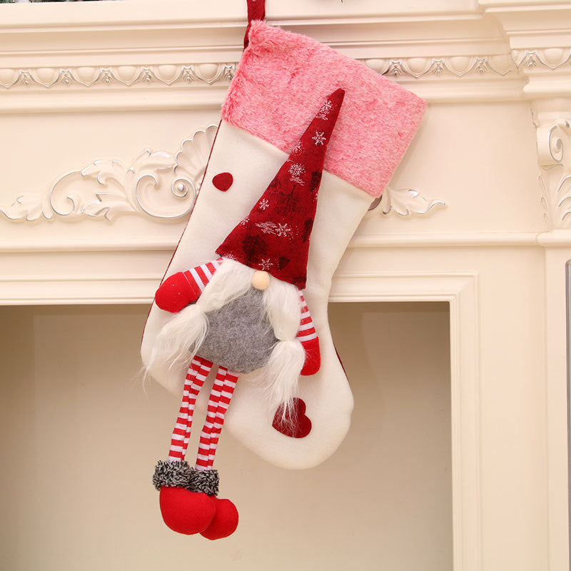 Christmas Plush Stockings With Playful Dangling Legs