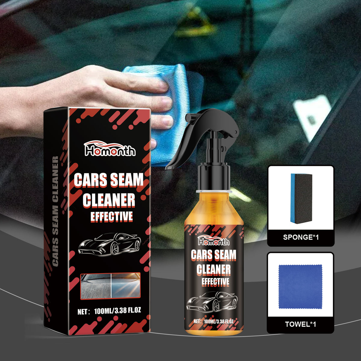Car Water Stain Cleaner for Gaps, Doors & Interior Trim