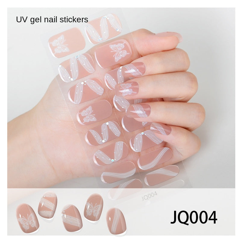 Semi-Cured UV Gel Nail Stickers — Salon Art in Seconds