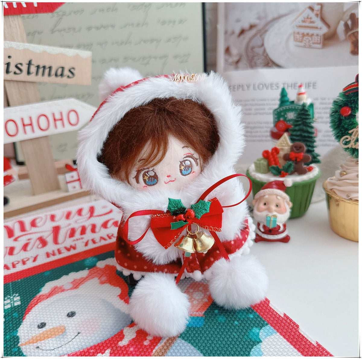 Cotton Christmas Doll Decoration For Festive Shelves