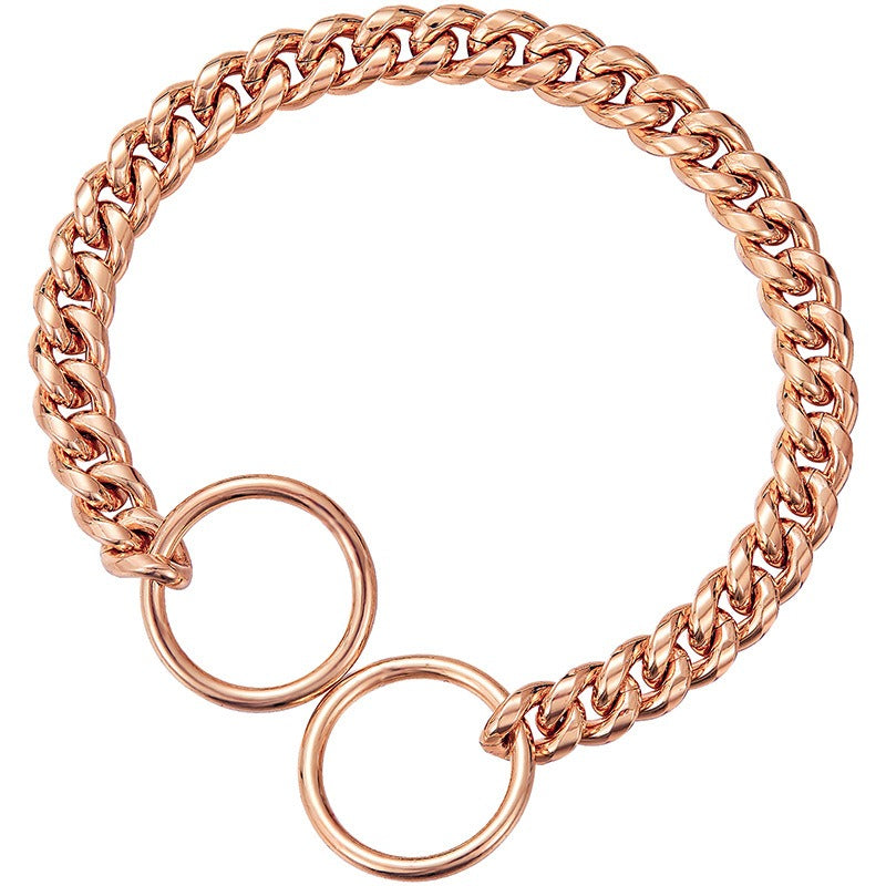 10mm Stainless Steel Dog Chain Collar, Polished Style