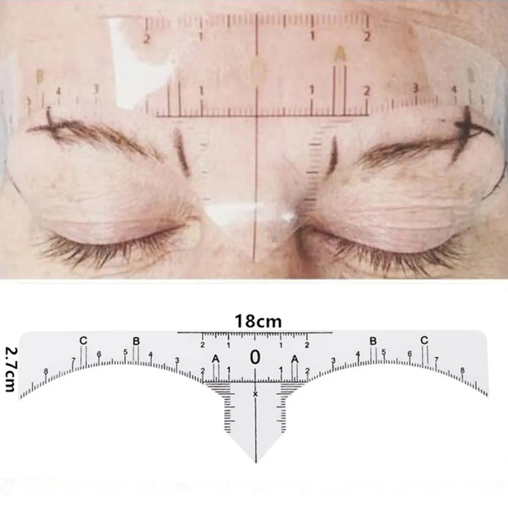 Disposable Microblading Brow Ruler Set — 10 pcs for Precise