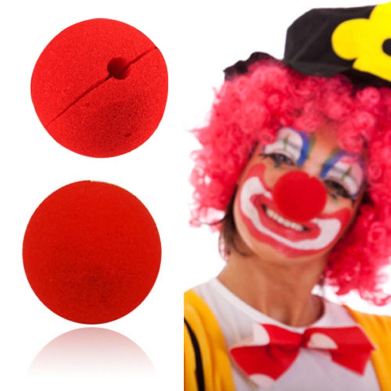 10-Piece Red Clown Nose Sponge Party Costume Accessories