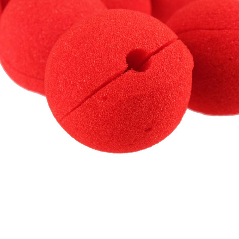 10-Piece Red Clown Nose Sponge Party Costume Accessories
