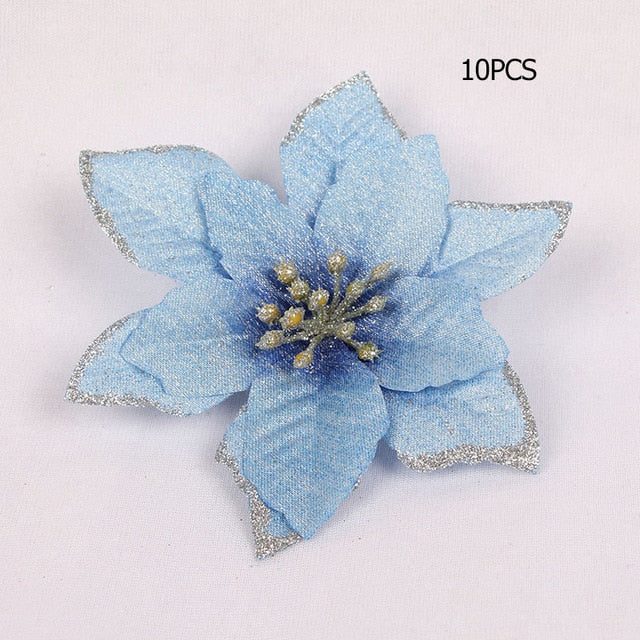 Artificial Poinsettia Tree Ornaments for Fuller Decor