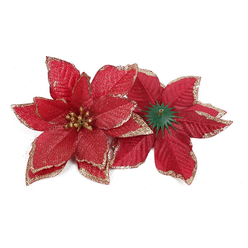 Artificial Poinsettia Tree Ornaments for Fuller Decor