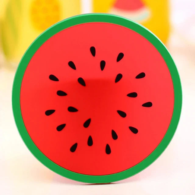 Silicone Coasters Set of 10 Fun Fruit Designs