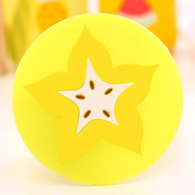 Silicone Coasters Set of 10 Fun Fruit Designs