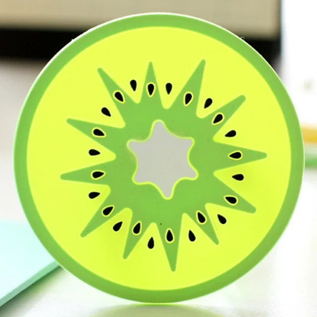 Silicone Coasters Set of 10 Fun Fruit Designs