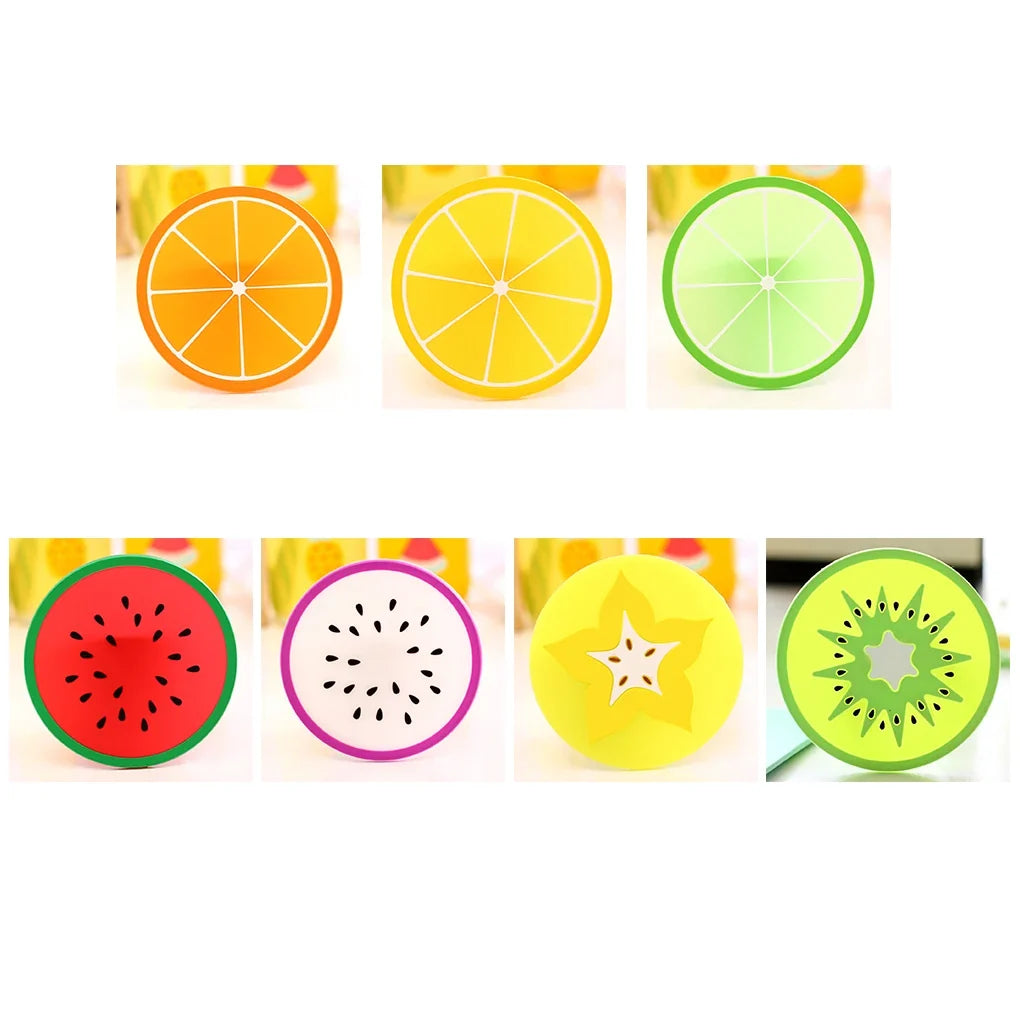 Silicone Coasters Set of 10 Fun Fruit Designs
