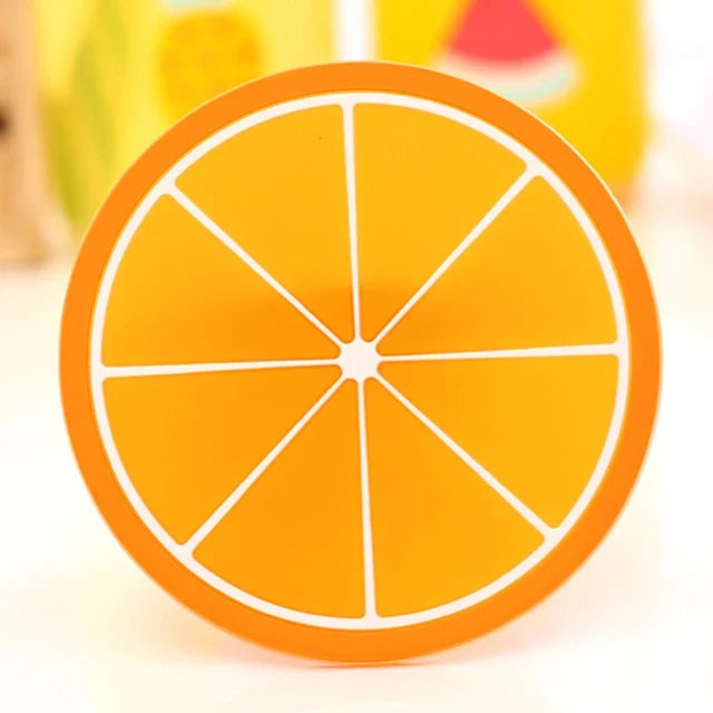Silicone Coasters Set of 10 Fun Fruit Designs