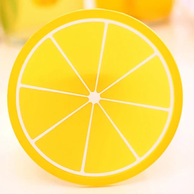 Silicone Coasters Set of 10 Fun Fruit Designs