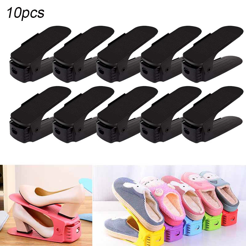 Adjustable Shoe Organizer That Doubles Closet Space