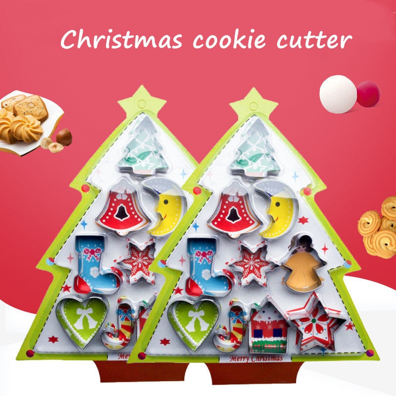 Christmas Cookie Cutters Set, 10 Stainless Steel Shapes