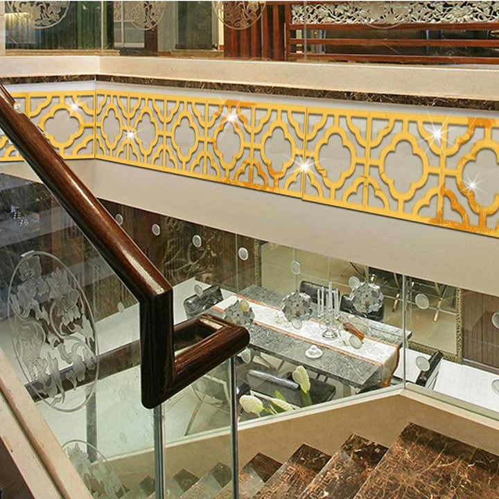 Lace 3D Acrylic Mirror Wall Stickers for Elegant Decor