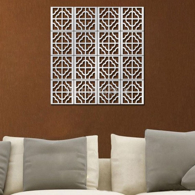 Lace 3D Acrylic Mirror Wall Stickers for Elegant Decor