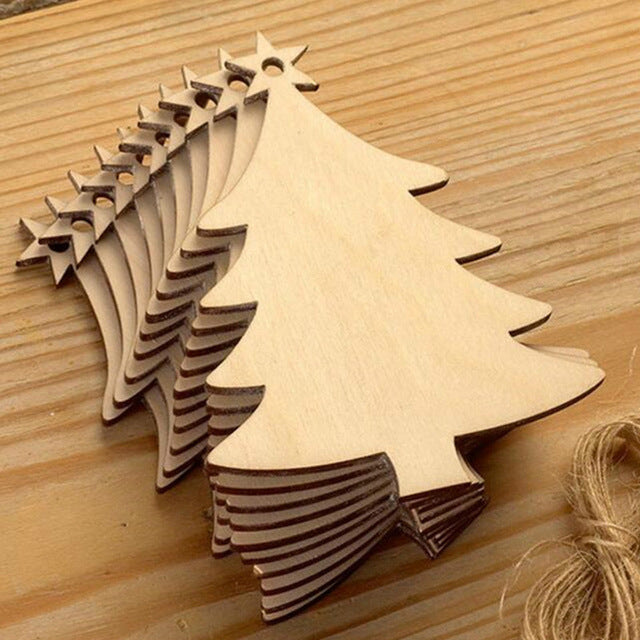 Wood Christmas Ornaments for Rustic Holiday Tree Decor