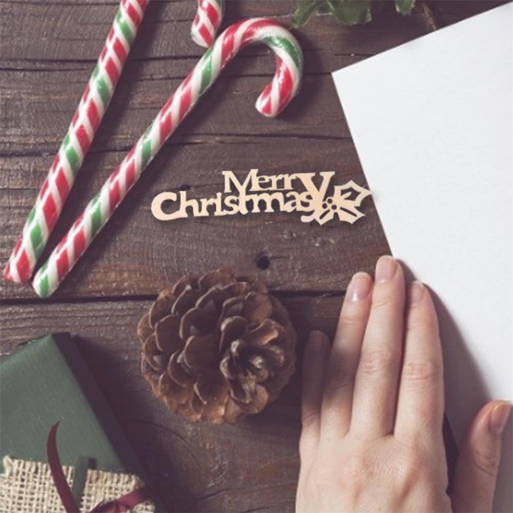 Wooden Christmas Craft Embellishments, 10-Piece Set
