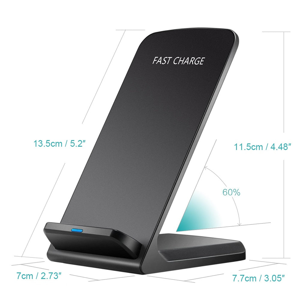 10W Fast Wireless Charging Stand for Desk and Nightstand